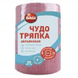 Салфетки в рулоне универсальные Bagi Чудо тряпка Abrasive 23х23 см 30 шт./уп. розовый