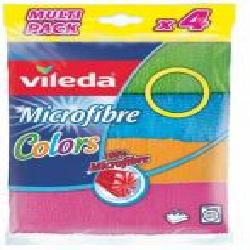 Салфетки из микрофибры Vileda Colors 18,5х20 см 4 шт./уп. / разноцветный