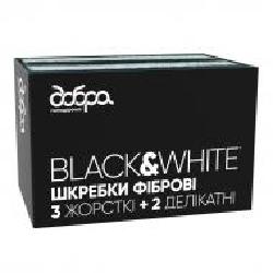 Скребок Добра господарочка фибровый Black & White 5 шт.