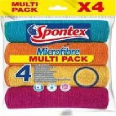 Набор салфеток SPONTEX Multi Pack4 микрофибра 4 шт. 30х30см 4 шт./уп. / в ассортименте