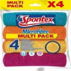 Набор салфеток SPONTEX Multi Pack4 микрофибра 4 шт. 30х30см 4 шт./уп. / в ассортименте