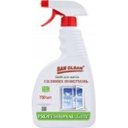 Средство моющее для стекла и зеркал SAN CLEAN PROF Line 0,75л