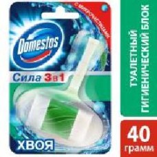 Туалетный блок Domestos Сила 3 в 1 Хвоя 8384287