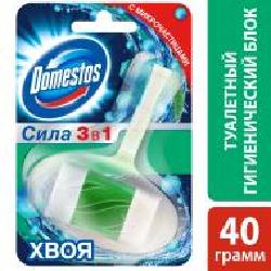 Туалетный блок Domestos Сила 3 в 1 Хвоя 8384287