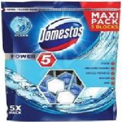 Туалетный блок Domestos Power 5 Maxi Pack Свежесть океана 5 шт.