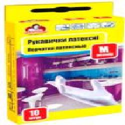 Перчатки латексные Помічниця размер 7 М 10 шт./уп.
