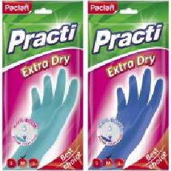 Перчатки резиновые Paclan Extra Dry стандартные р. S 1 пар/уп.