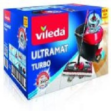 Комплект швабра и ведро с механическим отжимом для уборки Vileda Ultramat Turbo 36 см