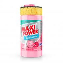 Средство для ручного мытья посуды Maxi Power Bubble Gum с губкой 1 л