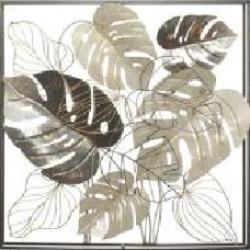 Декор настенный Папороть 80x80 см серый Декор настенный Папороть 80x80 см серый