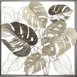 Декор настенный Папороть 80x80 см серый Декор настенный Папороть 80x80 см серый