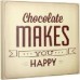 Постер «Chocolate Makes You Happy'