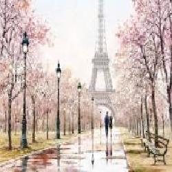 Репродукция Paris in Flowers 113x85 см Styler