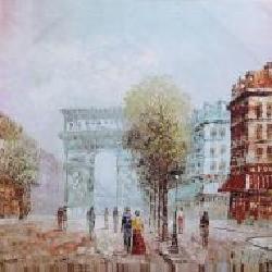 Репродукция Old Paris 1 80x80 см