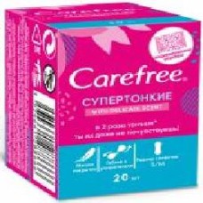 Прокладки ежедневные Carefree СуперТонкие Cotton feel mini 20 шт.