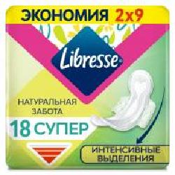 Прокладки гигиенические Libresse Natural Care Super super 18 шт.