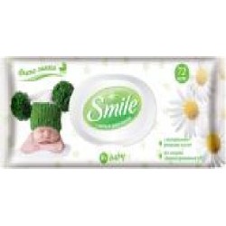 Детские влажные салфетки Smile Фито линия с экстрактом алоэ и ромашки 72 шт.