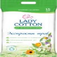 Влажные салфетки для интимной гигиены Lady Cotton Intimate с ромашкой 15 шт.