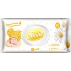 Детские влажные салфетки Smile Фито линия с экстрактом ромашки и алоэ 66 шт.