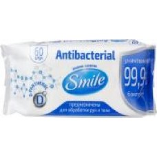 Влажные салфетки Smile с Д-пантенолом Antibacterial 60 шт.