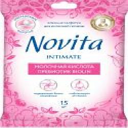 Влажные салфетки Novita Intimate Soft 15 шт.