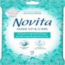 Влажные салфетки Novita Make up Delicate 15 шт./уп.