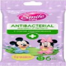 Детские влажные салфетки Smile Antibacterial с еврослотом 15 шт.