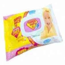 Детские влажные салфетки Super Baby Ultra Soft ромашка и алоэ 72 шт.