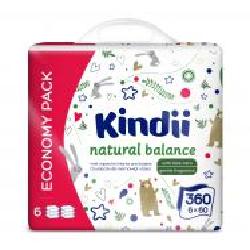 Детские влажные салфетки Kindii Natural Balance 360 шт. Детские влажные салфетки Kindii Natural Balance 360 шт.