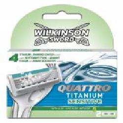 Сменный картридж WILKINSON SWORD Quattro Titanium Sensitive 2 шт.