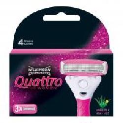 Сменный картридж WILKINSON SWORD Quattro WS For Woman Sens Green 3 шт. 3 шт.