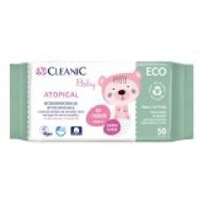 Детские влажные салфетки Cleanic Eсо Baby Atopical 0+ 50 шт.