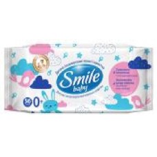 Детские влажные салфетки Smile Baby с рисовым молочком 56 шт.