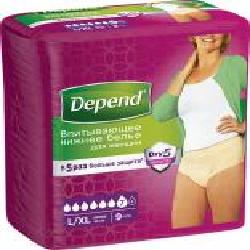 Подгузники Depend Pants Normal для женщин L/XL 9 шт.