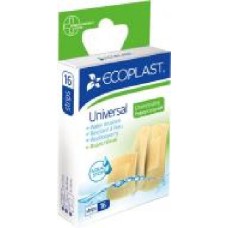 Лейкопластырь ECOPLAST Universal 72х19 мм, 38х38 мм, 72х38 мм нестерильные 16 шт.