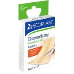 Лейкопластырь ECOPLAST экономичный EcoSoft L 6 см 1 м нестерильные