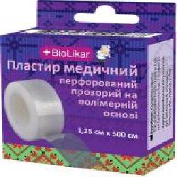 Пластырь BioLikar медицинский на перфорированной полимерной основе 1,25 х 500 см стерильные
