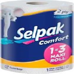 Бумажные полотенца Selpak Comfort MAXI двухслойная 1 шт.