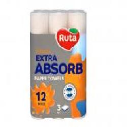 Бумажные полотенца Ruta Selecta Extra Absorbs трехслойная 12 шт.