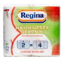 Бумажные полотенца Regina с декором 20,7 м двухслойная 2 шт.