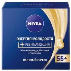 Крем для лица ночной Nivea против морщин + ревитализация 55+ 50 мл