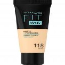 Крем тональный Maybelline New York Fit Me Matte and Poreless Foundation 118 Nude 30 мл