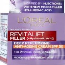 Крем для лица дневной L'Oreal Paris Revitalift Филлер [HA] Х3 антивозрастной для восстановления утраченного объема кожи лица SPF-50 50 мл