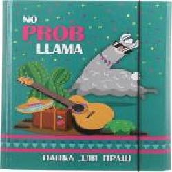 Папка для труда No prob Lama 25х32 на резинке зеленая iTEM