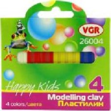 Пластилин Happy Kids VGR 4 цв, 30 гр VGR