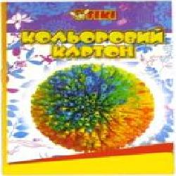 Картон цветной А4 цветной 12листов Тікі