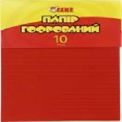 Бумага цветная гофрированная 10 листов 10 цветов Тікі