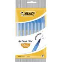 Набор ручек шариковых BIC Round Stick 8 шт. синие