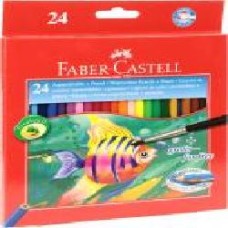 Карандаши цветные акварельные с кисточкой Faber-Castell