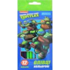 Карандаши цветные Ninja Turtles, 12 шт. 1 вересня